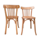 Set of two vintage bistro chairs in curved wood - baumann