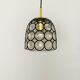 Iron ring design glass pendant lamp by Glashütte Limburg