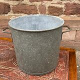Vintage galvanized zinc planter tray