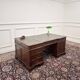 Bureau classique en cuir vert Partnerdesk