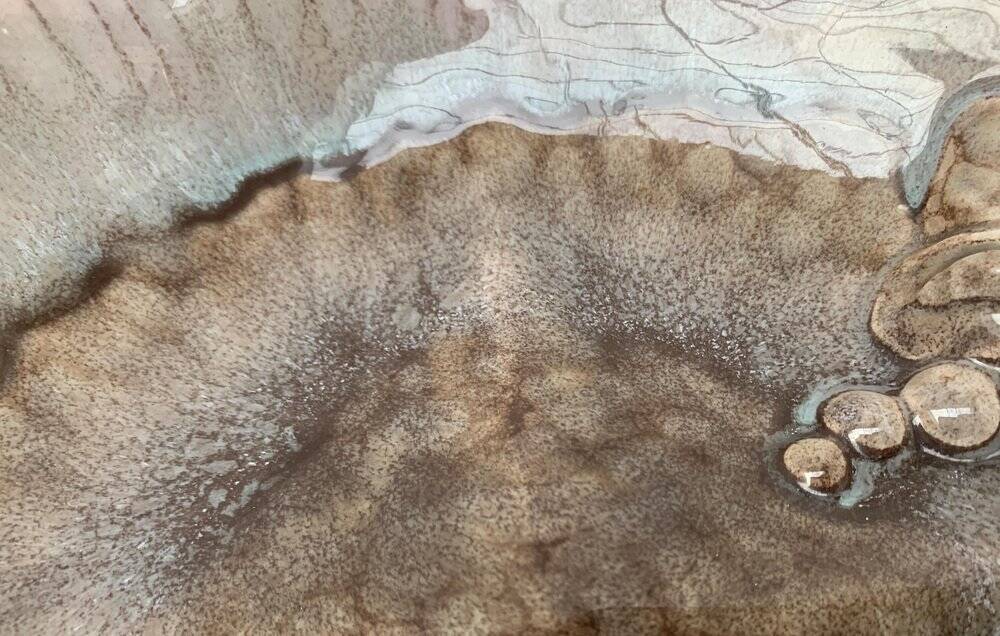 Large East German pottery bowl from the mid-century GDR by Strehla Keramik, 1960s.