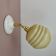 Applique globe vintage en opaline jaune pâle