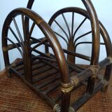 Porte revue rotin vintage