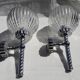 Pair of high-end chrome metal flare wall light  design