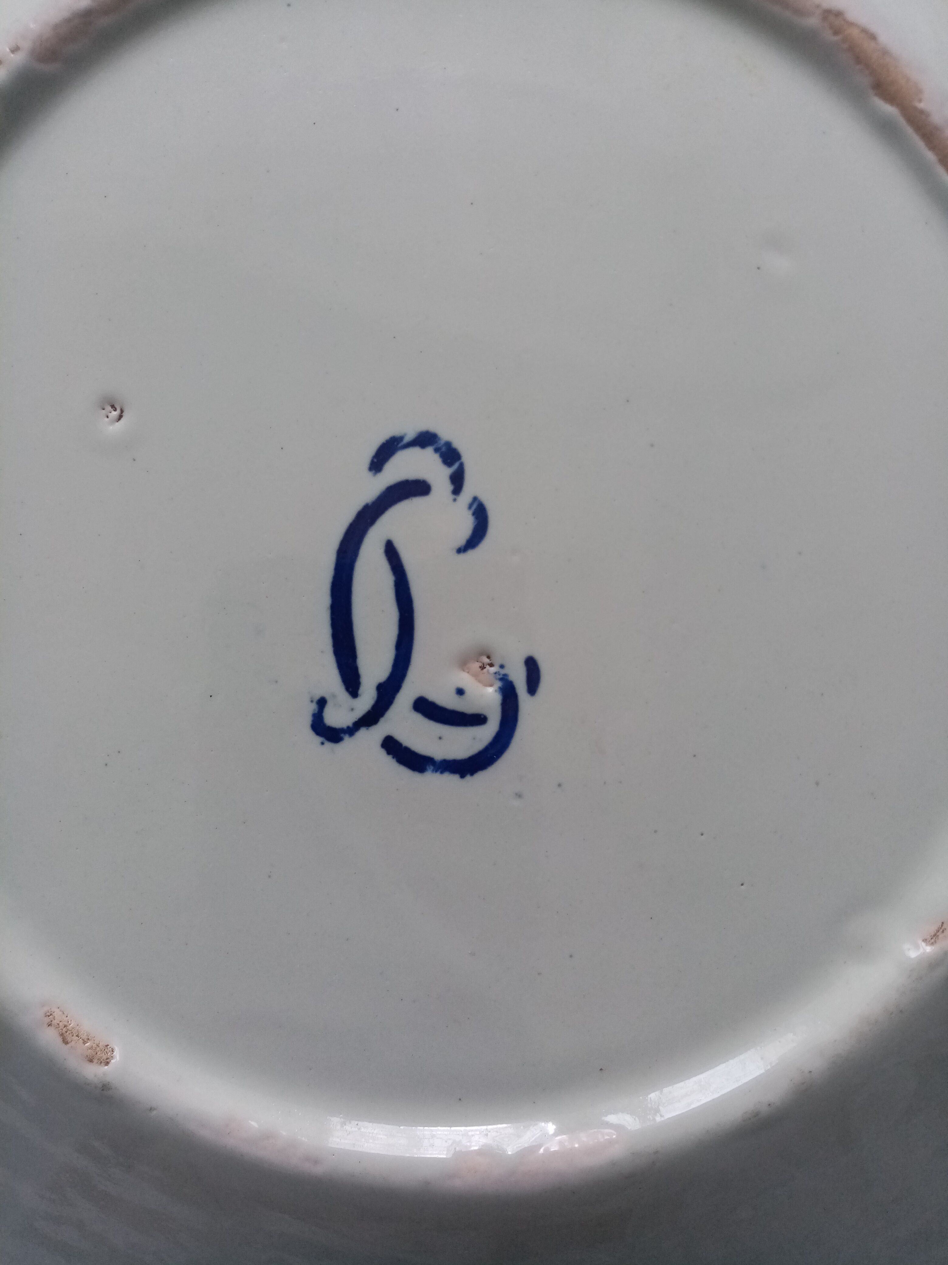 Decorative plate in 18th century Saint Clement earthenware with revolutionary decoration