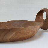 Vintage sculptural wooden pocket tray