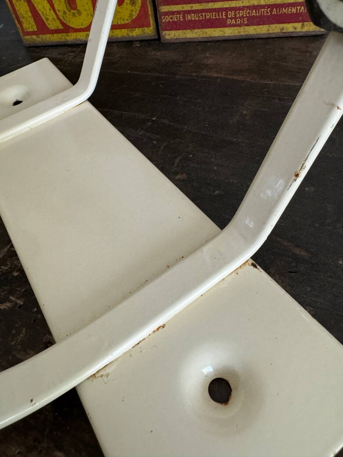 Wall coat rack with 2 vintage ball hooks