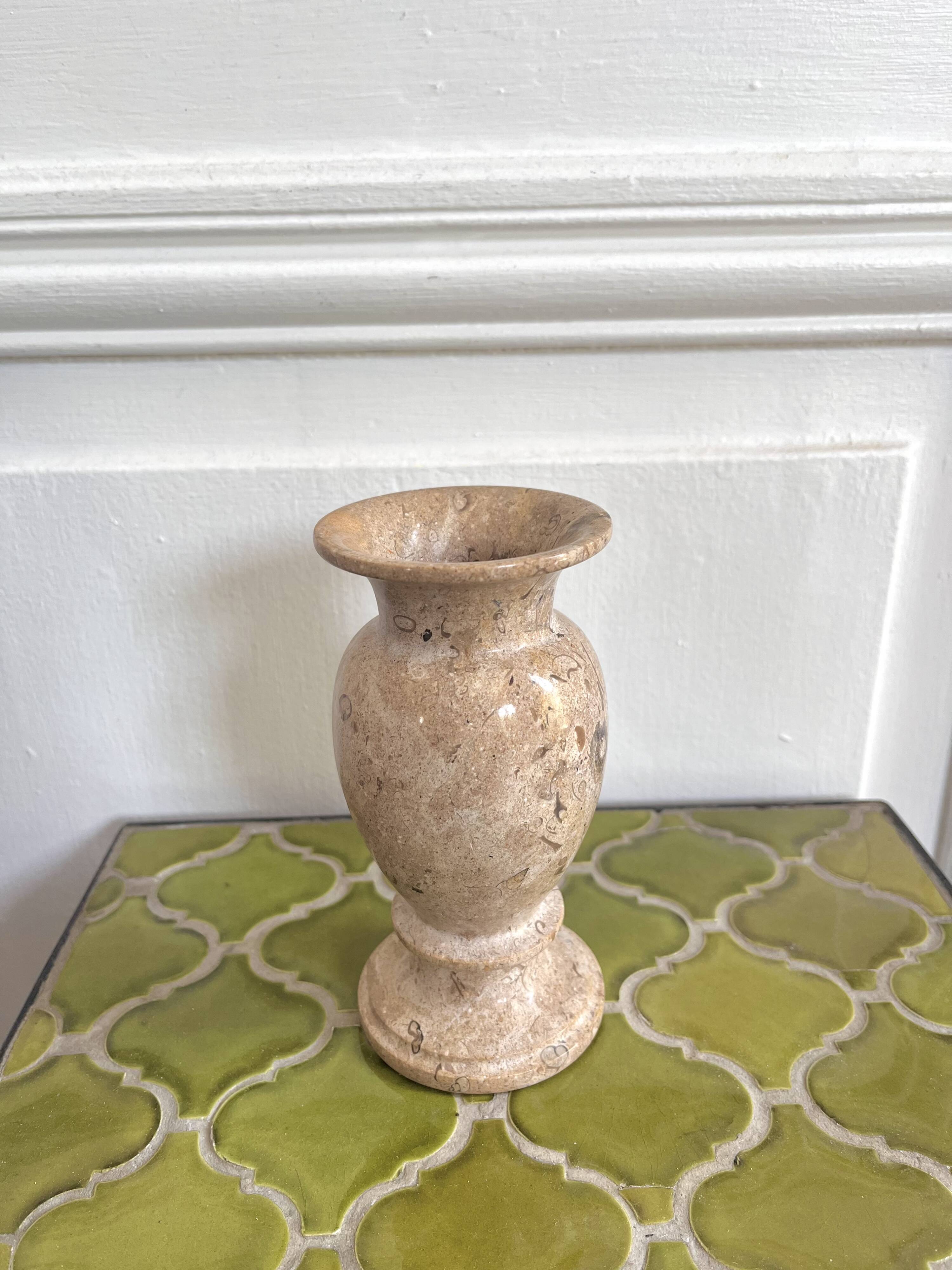 Marbled stone vase