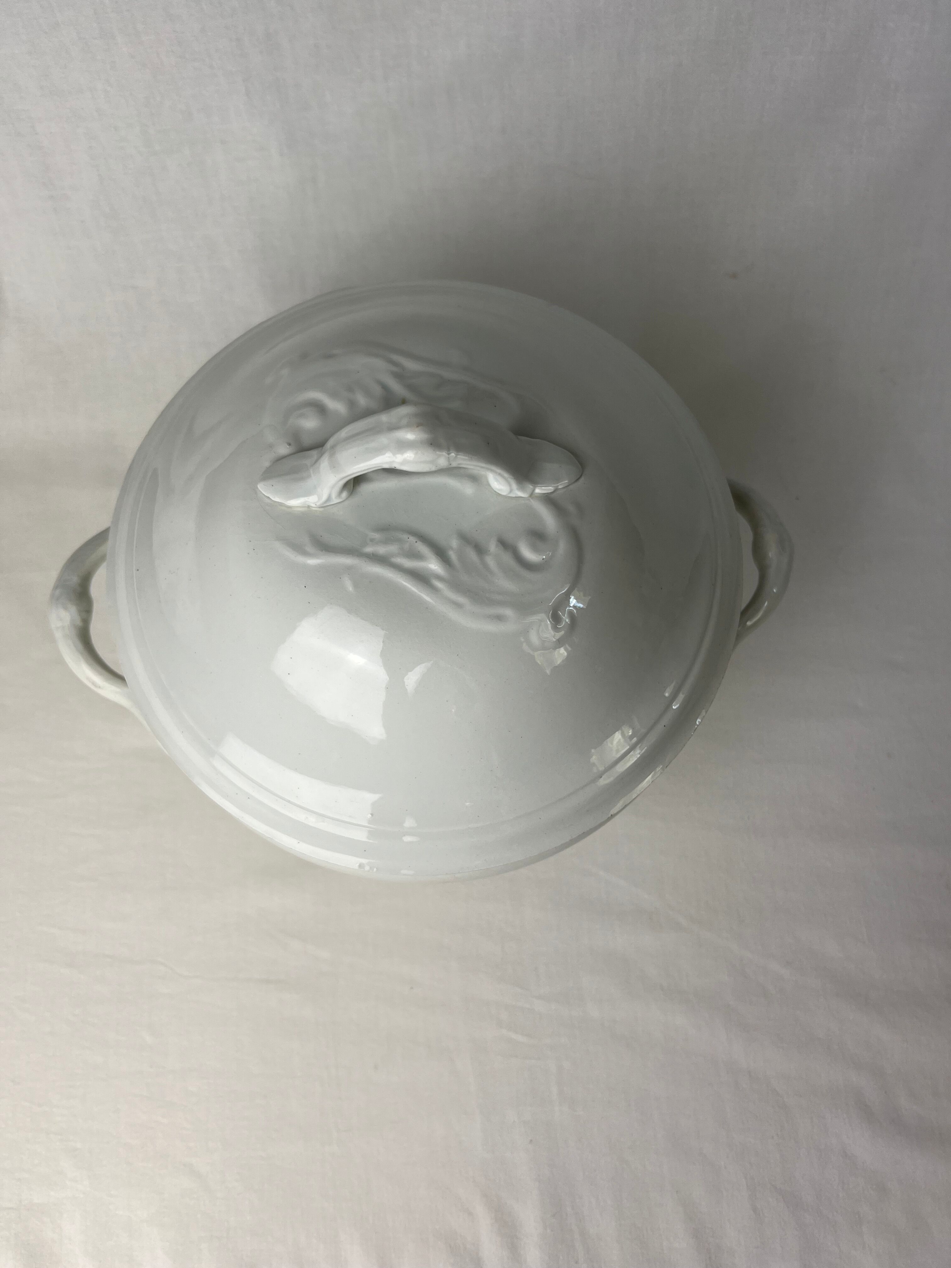 White porcelain soup bowl