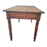Bistro table in walnut Louis Philippe 1 drawer