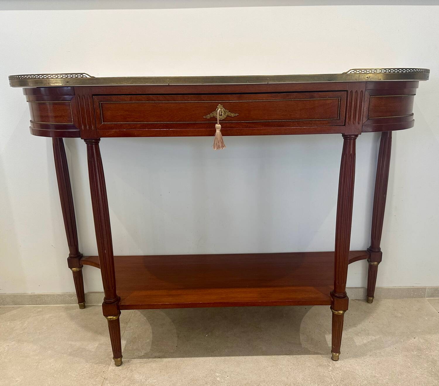 Louis XVI style mahogany console, 19th century