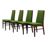 Ensemble de quatre chaises en palissandre, design danois, années 1970, fabricant : Dyrlund