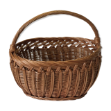 Oval wicker basket-one handle