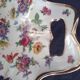 Boch Frères Keralux presentation dish with Saxony flowers