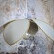 6-petal flower suspension with metal structure and natural linen petals