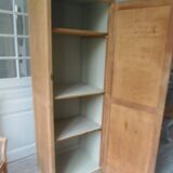 Vintage Parisian 1-door wardrobe, it has been completely cleaned, sanded, treated and waxed.