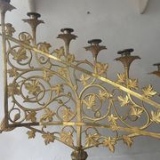 Chandelier en bronze doré, fin XIXème