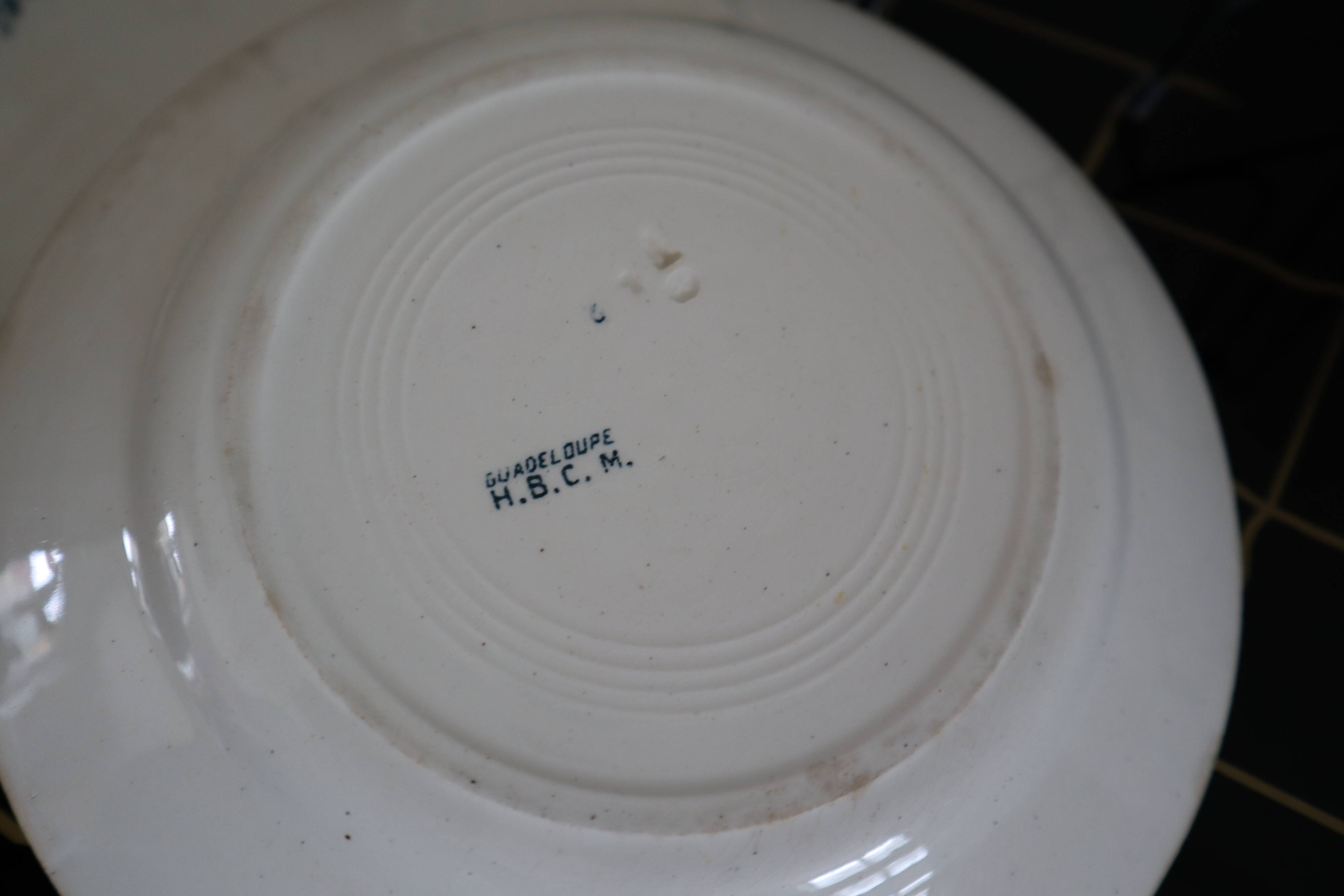 6 flat plates Terre de Fer model Guadeloupe Saint Amand