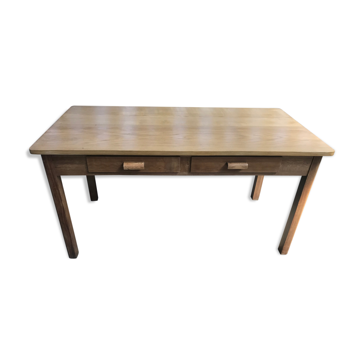 Flat desk in solid oak from the 1950s