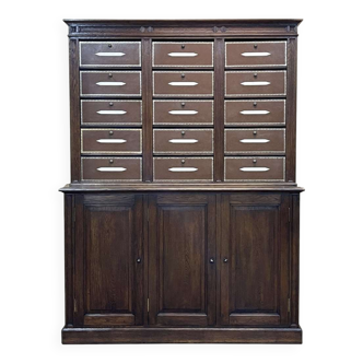 Notary's furniture from the early 20th century in oak with its cardboard box.