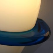 1990s Pair of “Blue Swan” wall lamps by Tinu Aufiero for Venini, Italy
