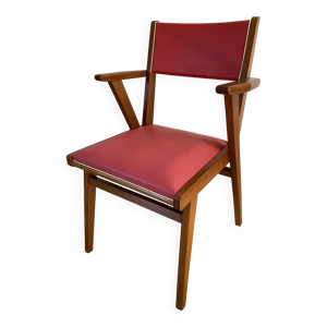 Fauteuil vintage années - rouge
