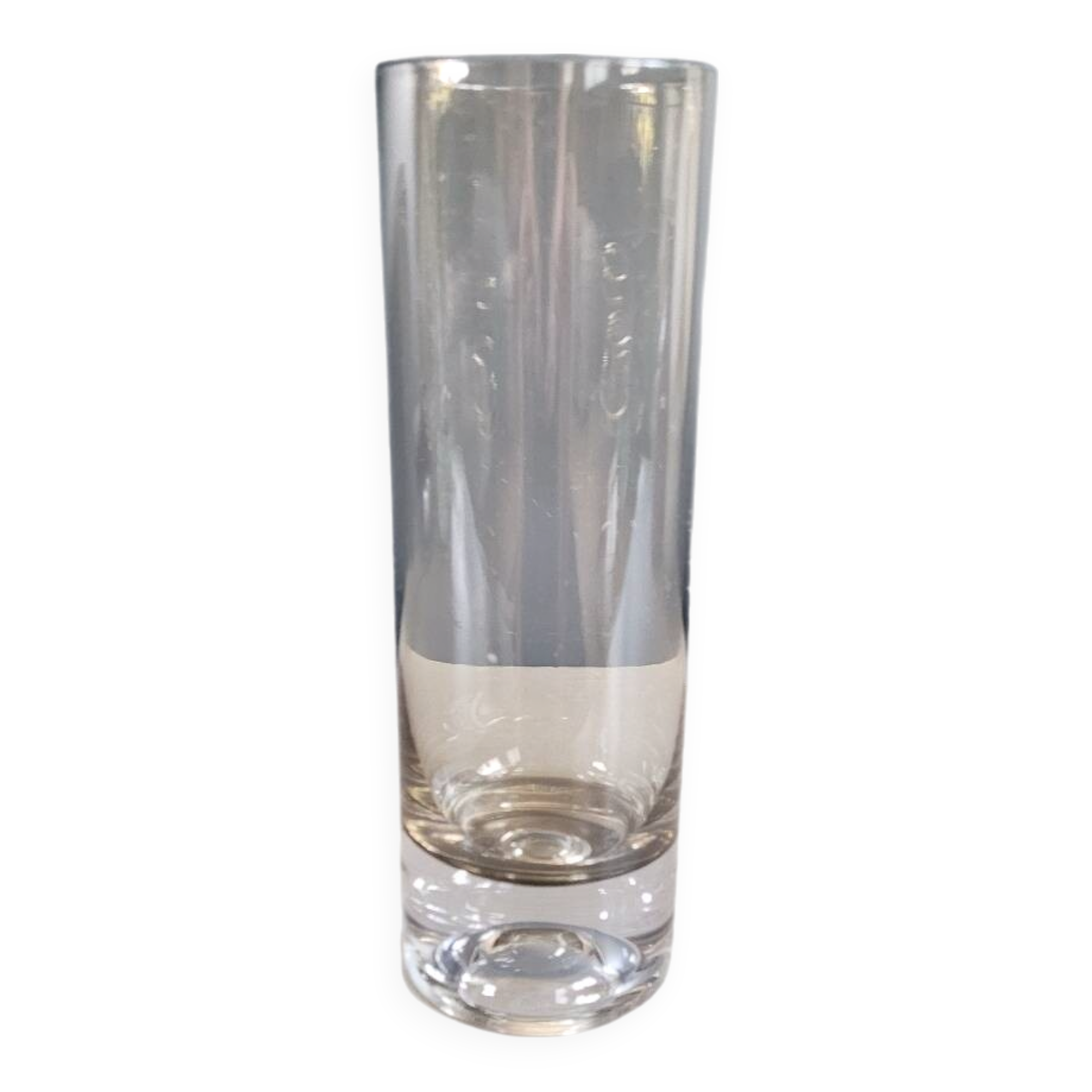 Smoked glass roller vase