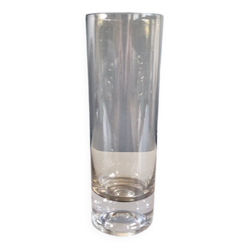 Vase rouleau en verre fumé