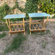 Paire de chevets en rotin vintage 1960