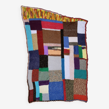 Handmade Crochet Patchwork Throw Blanket Bedspread