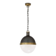 Large Hicks globe pendant light in bronze and glass by Thomas O'Brien USA