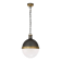 Large Hicks globe pendant light in bronze and glass by Thomas O'Brien USA