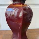 Large red ceramic lamp