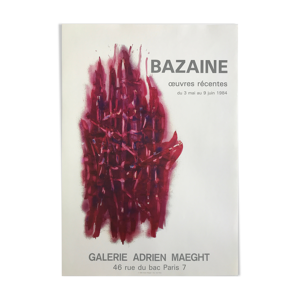 Affiche d'exposition de Jean Bazaine,