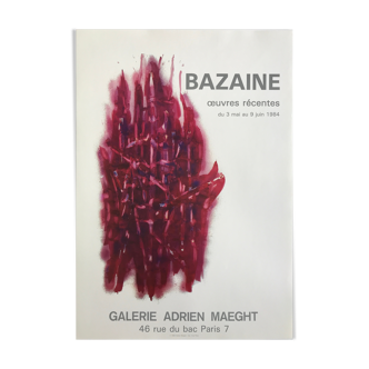 Exhibition poster by Jean Bazaine, Galerie Adrien Maeght, 1984