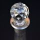 Carafe with antique glass liquor with diamond cap cut crystal silver frame