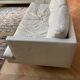 Cinna "Stricto Sensu" 3-seater sofa in chalk leather, designer Didier Gomez.