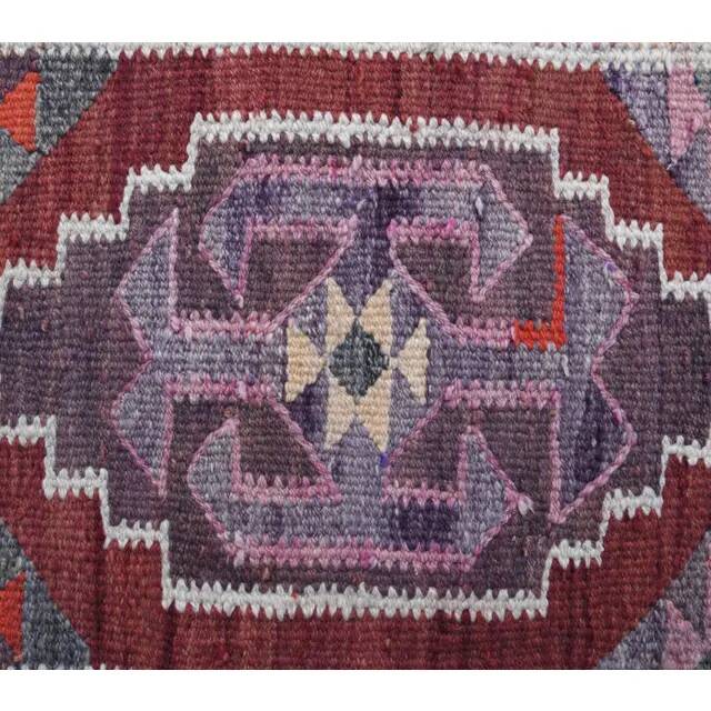 1970s Vintage Turkish Hand-Knotted Wool Cotton Red Runner Rug 89x282