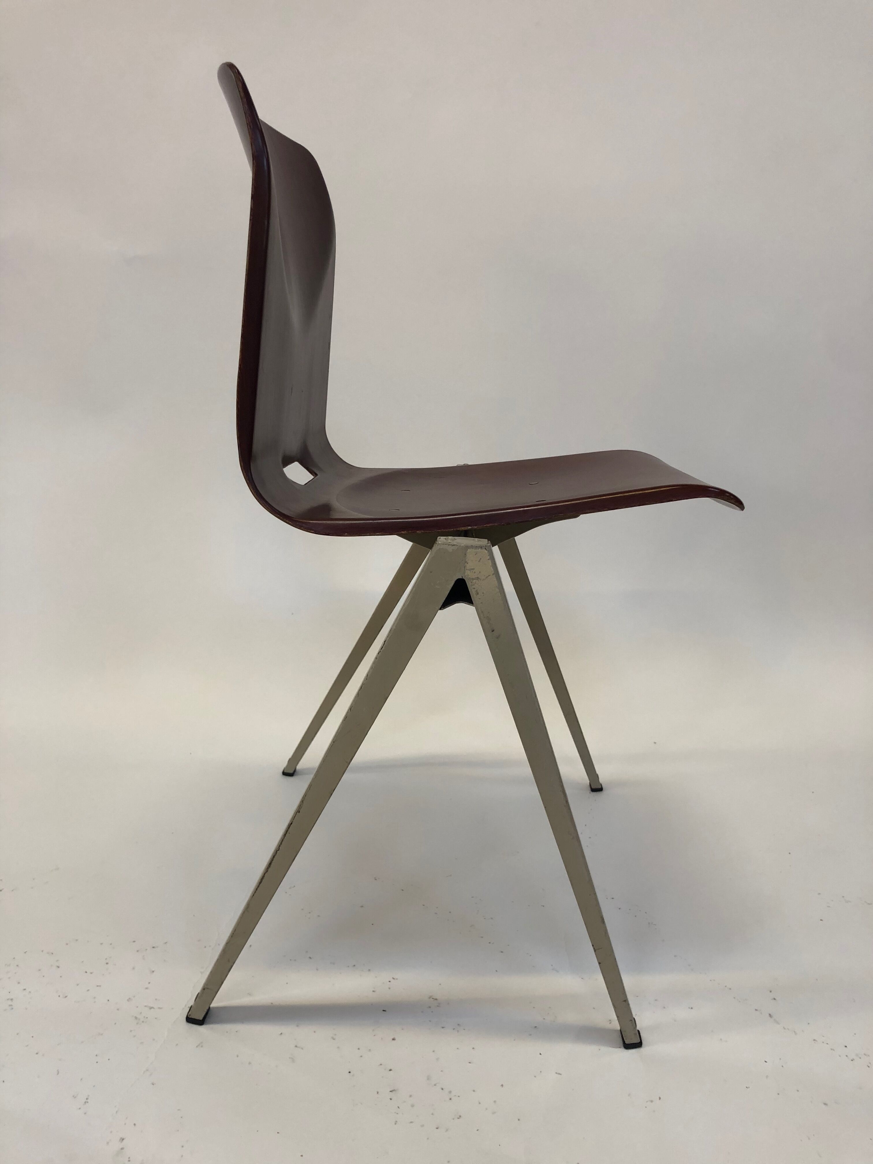 Lot of 4 vintage chairs Galvanitas S22 in the Netherlands