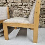 Pair of 1970s loop wool lounge chairs
