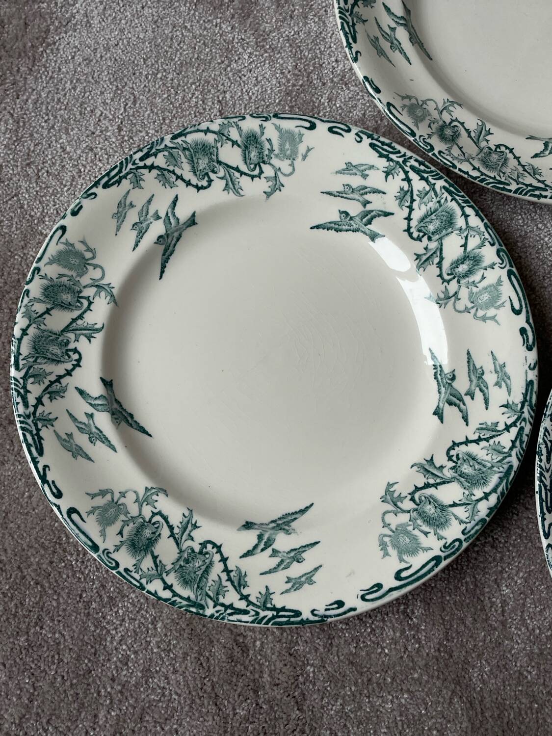 6 Longwy Ironstone Flat Plates, Richelieu Pattern