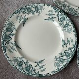 6 Longwy Ironstone Flat Plates, Richelieu Pattern