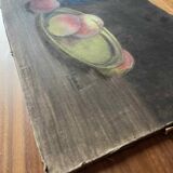 Pastel painting "Still life with peaches" signed