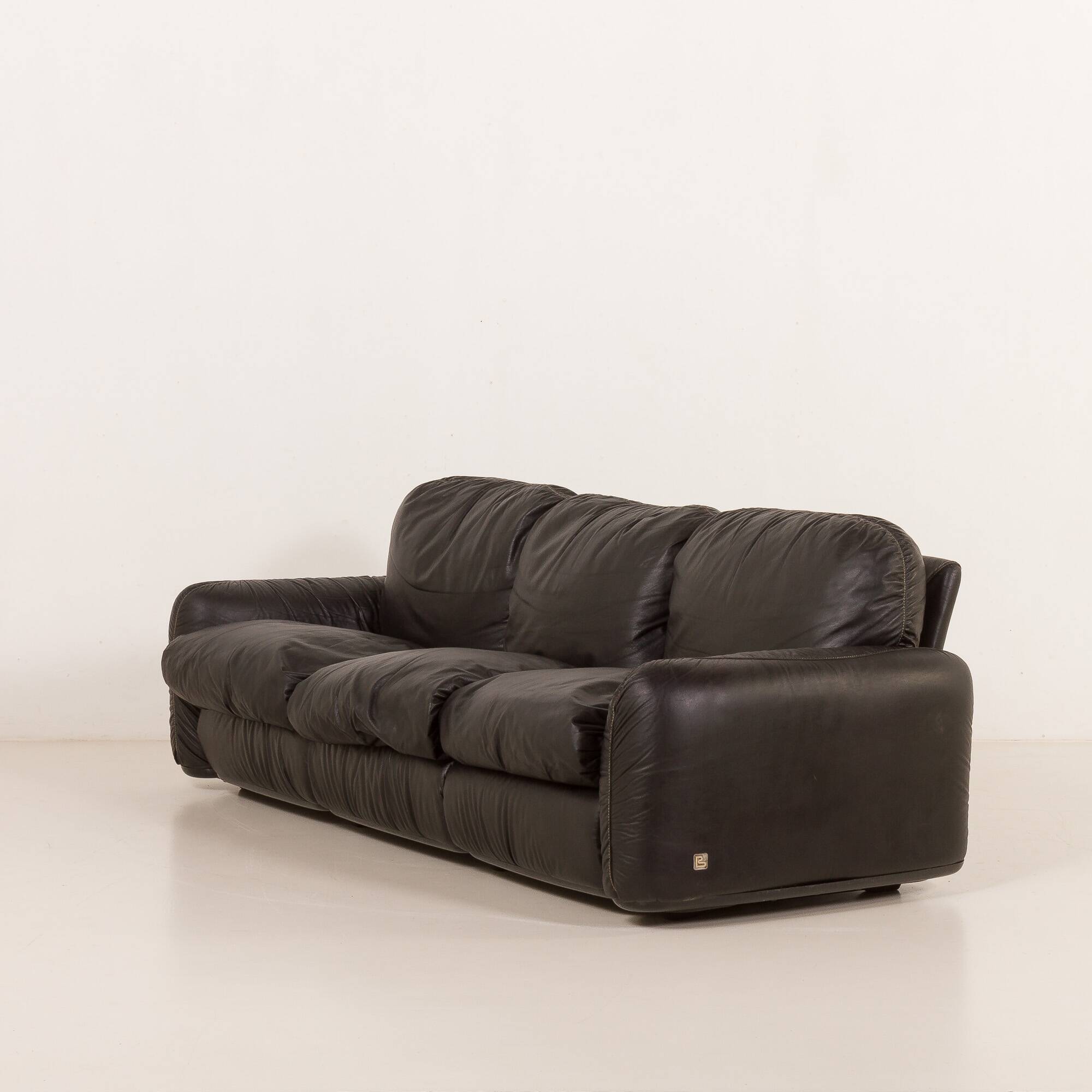 Vintage Piumotto Three-Seater Sofa by Arrigo Arrigoni for Busnelli, 1970s
