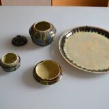 Sauveur Lunetta in Vallauris Vintage Ceramic 1950 Smoking Set