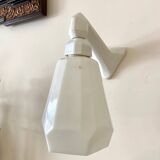 Wall lamp in earthenware and white opaline