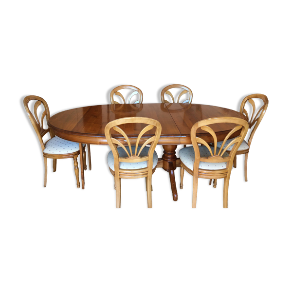 Lot d'une table et 6 chaises