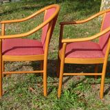 Beech and fabric chair