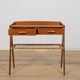 Mid Century Teak and Rattan Console Table by Søren Rasmussen, United Knigdo