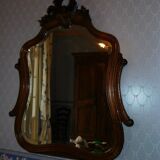 Rock mirror louis XV walnut to hang on the wall 110x85cm